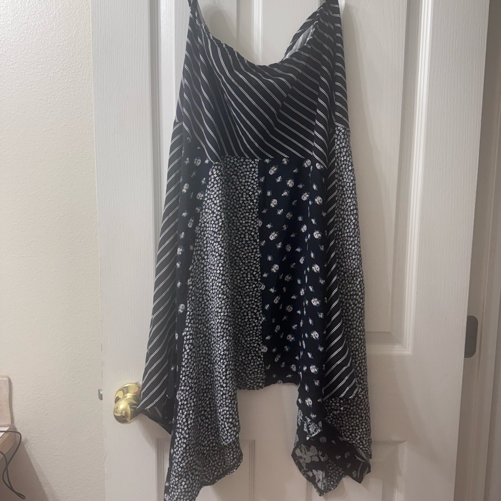 Black and White Patchwork Skirt